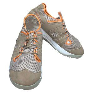 Propet Women's Adventure Sneaker Walking Shoes, W7101, Taupe/Orange Sz 9.5